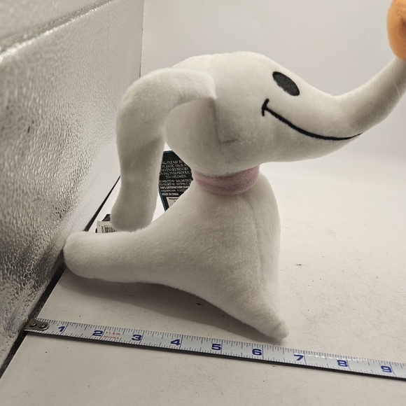 Disney The Nightmare Before Christmas Zero Ghost Dog Pumpkin On Nose Plush Toy.  - Picture 5 of 11